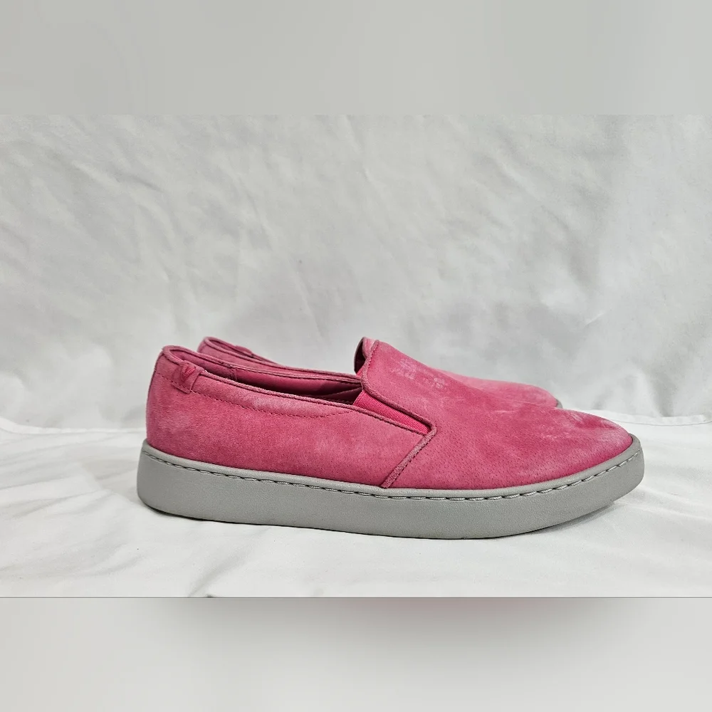 Vionic Pro Mahoney Avery Pink Slip On Suede Shoes Womens Size 9